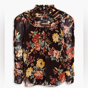 Veronica Beard Floral Ares Blouse Size XS